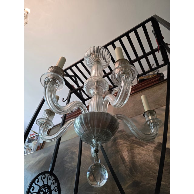 Vintage Mid Century Modern Murano Style Venetian Chandelier For Sale - Image 12 of 12