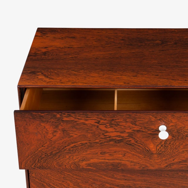 George Nelson for Herman Miller Thin-Edge Dresser in Rosewood With Porcelain Pulls For Sale - Image 11 of 12