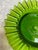 Vintage Mid Century Avocado Green Murano Glass Sunburst Ashtray For Sale - Image 6 of 8