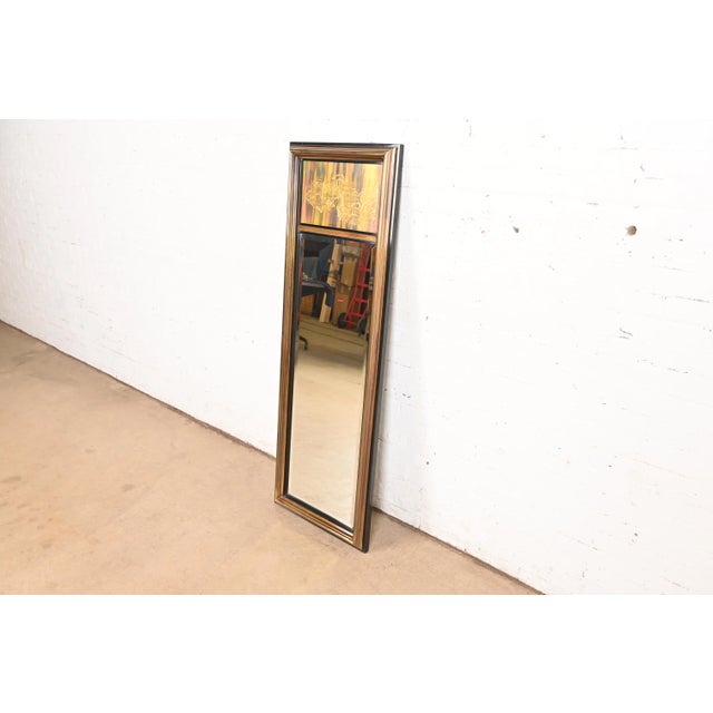 Mid-Century Modern Bernhard Rohne for Mastercraft Acid Etched Brass Tall Wall Mirror, 1970s For Sale - Image 3 of 6