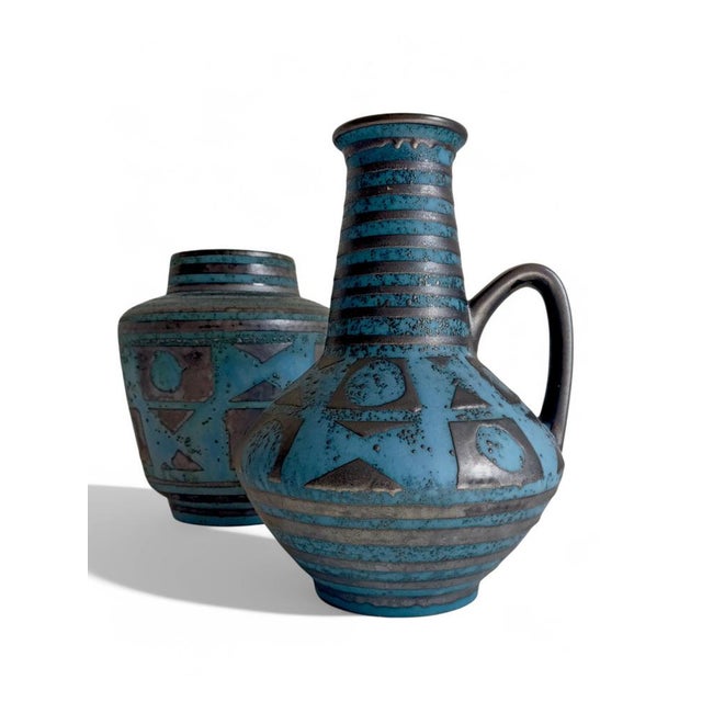 Mid-Century Ceramic Vases by Carstens Tonnieshöf for Carstens Tönnieshof, West Germany, 1960s, Set of 2 For Sale - Image 17 of 18