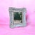 French Country Wall Mirror Features a Heavily Distressed White Frame With Gold Trim For Sale - Image 4 of 15