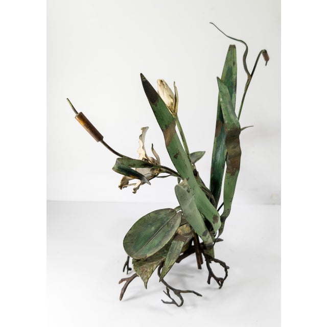 19th Century Austrian or French Cold Painted Tole Floral Centerpiece For Sale - Image 9 of 12