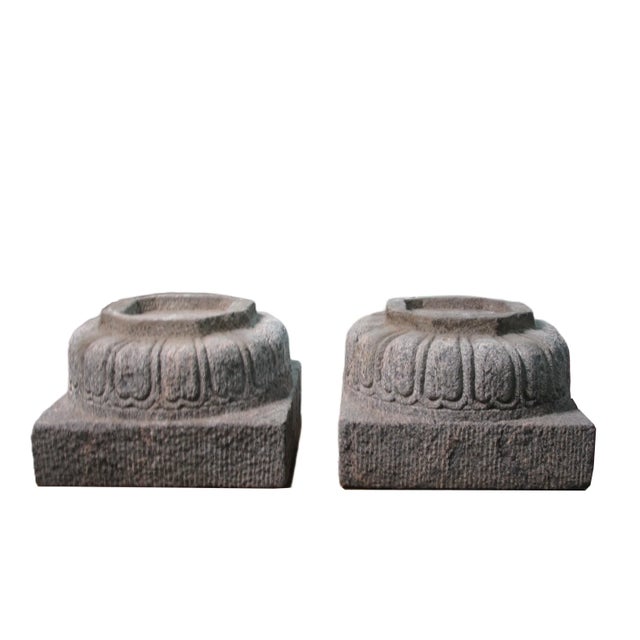 Antique Chinese Hand Carved Stone Pedestal For Sale - Image 10 of 12