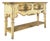 Vintage Rustic Spanish Colonial Style Distressed Console Table With Drawers For Sale