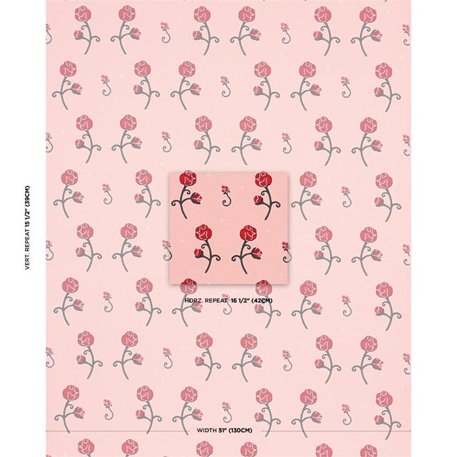 Schumacher SAMPLE - Schumacher X Backdrop Rhinestone Cowboy Embroidery Fabric In Pink For Sale - Image 4 of 4