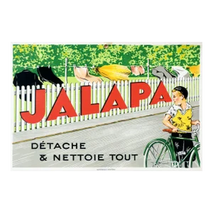 1930s French Advertising Carton, Jalapa: Détache & Nettoie Tout