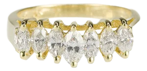 Late 20th Century 18k Diamond Ring, Size 6