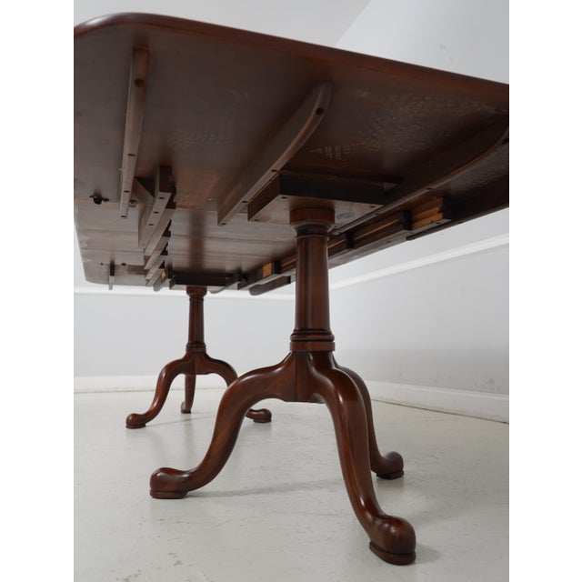 Henkel Harris Cherry Pedestal Dining Room Table For Sale - Image 9 of 12