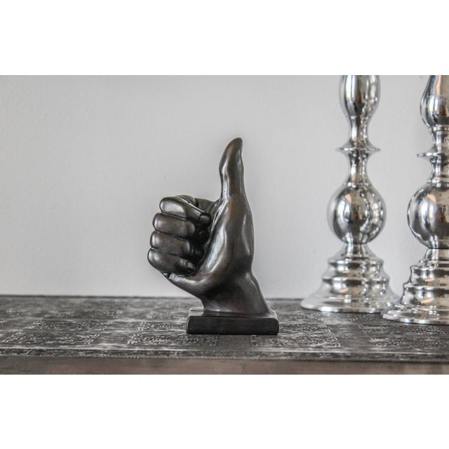 Chocolate Thumbs Up Hand Symbol Sculpture For Sale - Image 4 of 7