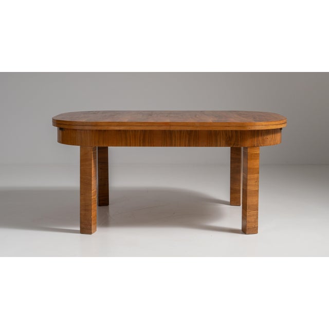 1920s 1920s Austrian Amber Top Quality Art Deco Extending Dining Table For Sale - Image 5 of 15