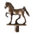 Vintage Solid Brass Prancing Horse Water Faucet Handle and Valve Spigot Manufacturer Hallmark Stamp For Sale