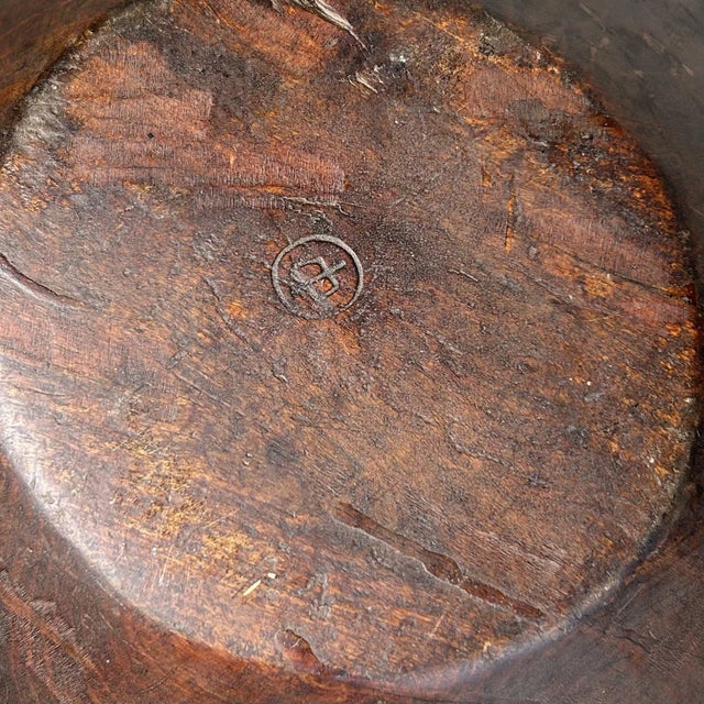 ​Antique Japanese Wooden Bowl, 1890s For Sale - Image 15 of 17