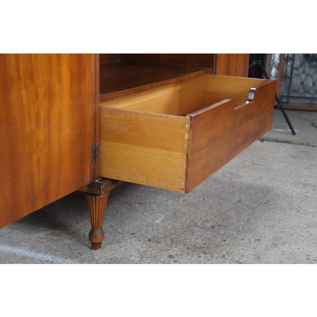 Brown Late 19th Century Antique Art Deco Neoclassical Satinwood Buffet Cabinet For Sale - Image 8 of 10