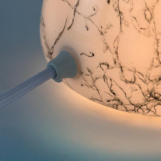 Murano Glass Table Lamp with Black Tip, 1980s For Sale - Image 6 of 11