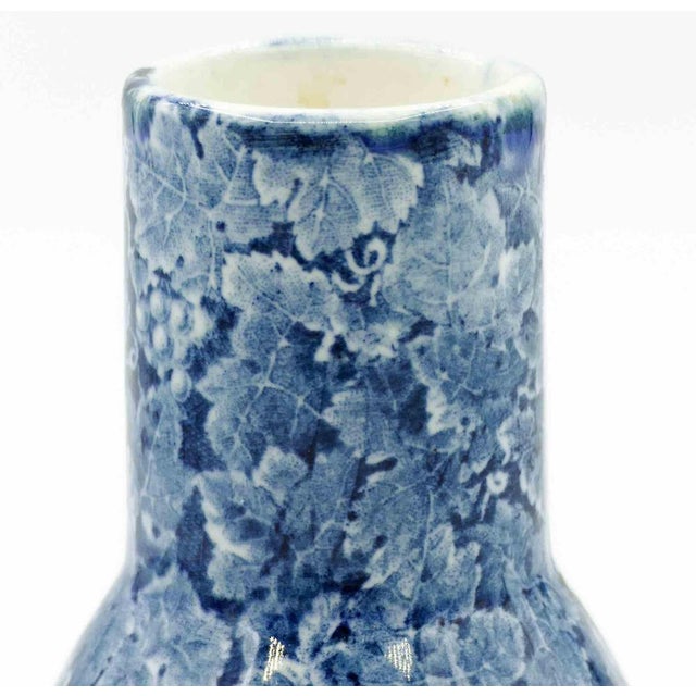 Ceramic Blue Vase by Franz Anton Mehlem, 19th Century For Sale - Image 3 of 6