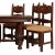 19th Century Walnut Table and Chairs, Set of 7 For Sale - Image 6 of 9