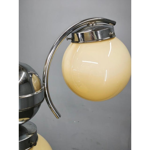 1930s Art Deco Champagne Glass Chandelier, Former Czechoslovakia, 1930s For Sale - Image 5 of 14