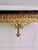 Gold Oscar Bach Attributed Gilded Iron Console With Beveled Mirror, Marble Top, C. 1920 For Sale - Image 8 of 18