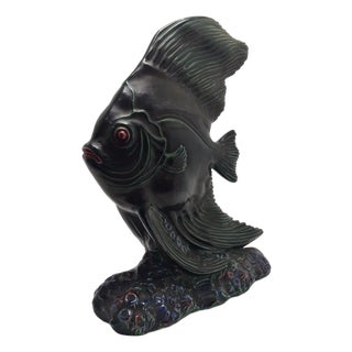 Santiago Rodriguez Bonome, French Fish Sculpture, 1950s, Ceramic For Sale