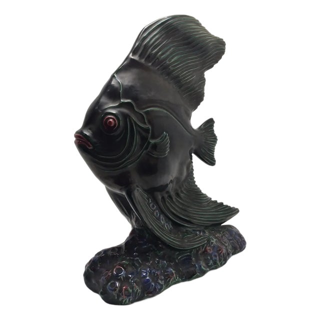 Santiago Rodriguez Bonome, French Fish Sculpture, 1950s, Ceramic For Sale