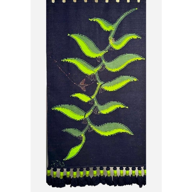 Olga Fisch, Vintage Handwoven Tapestry Wool Folk Art Rug Weaving Wall Hanging Olga Fisch For Sale - Image 10 of 12