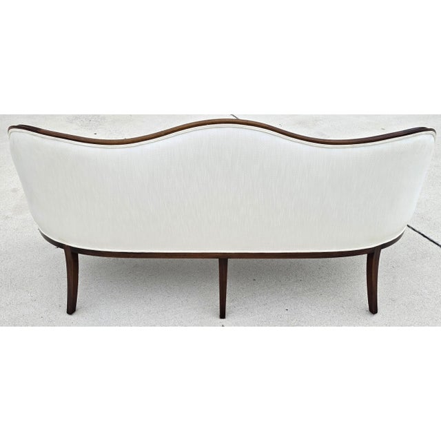 Hepplewhite Anitque Mahogany Serpentine Hepplewhite Style Sofa For Sale - Image 3 of 18