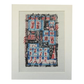 Jean-Pierre Vie Lfaure, Composition, 1950, Ink and Watercolor For Sale