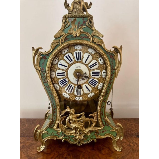 Antique French Ormolu Mantle Clock, 1860 For Sale - Image 9 of 10