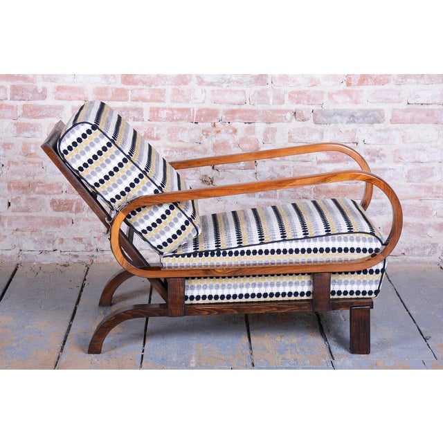Art Deco Adjustable Armchairs from J. Halabala, Czech, 1920s, Set of 2 For Sale - Image 14 of 18