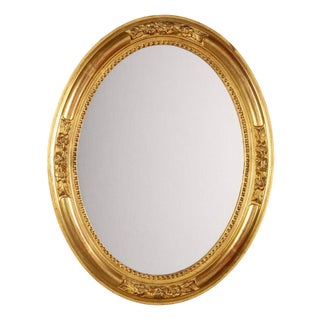 Italian Golden Mirror with Carvings For Sale