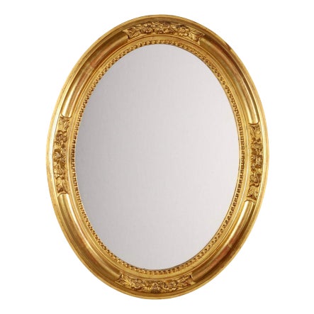 Italian Golden Mirror with Carvings For Sale