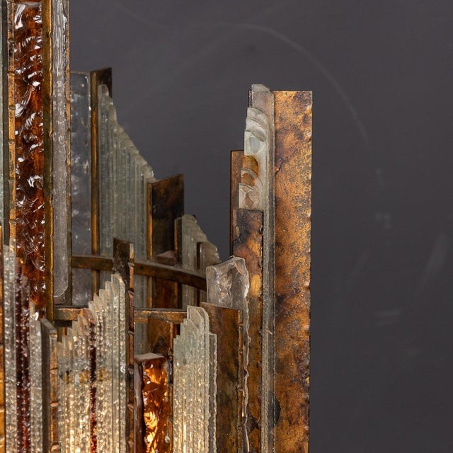 Vintage 20th Century Brutalist Italian Pendant Light by Albano Poli for Poliarte, 1970a For Sale - Image 4 of 16