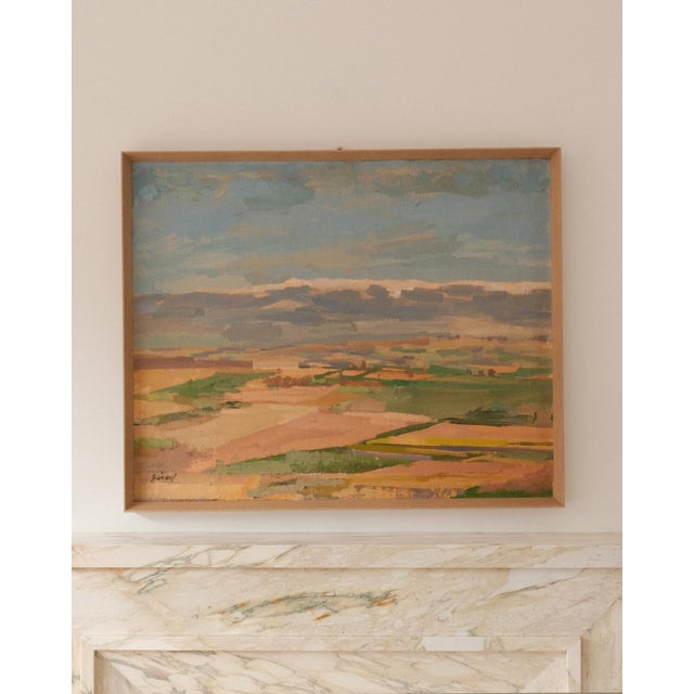 1950s René Guinand, Landscape, Le Bernex in the Jura, 1955, Oil on Canvas For Sale - Image 5 of 5