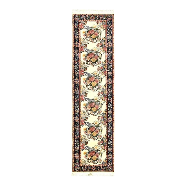 2020s Fine Hand Knotted Savonnerie Design Runner For Sale