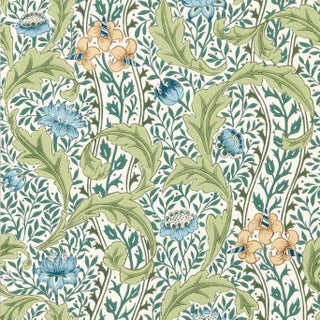 Morris & Co. Wild Tulip & Vine Wallpaper in Nettle/Woad For Sale