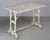 A 19th century French cast iron, marble top bistro table, or garden table, with white painted patina. Good quality, heavy...