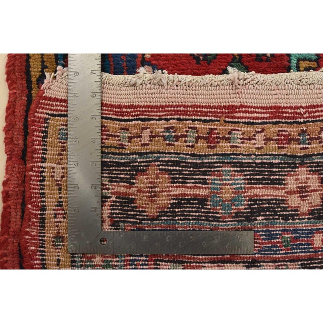 Malayer Runner 3’10” X 9’9” Red Wool Vintage Tribal Hand-Knotted Oriental Rug For Sale - Image 15 of 15
