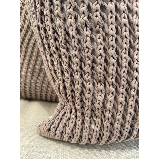 Revelation by Uttermost Chunky Cotton Knit Throw Pillows, Pair For Sale - Image 9 of 12