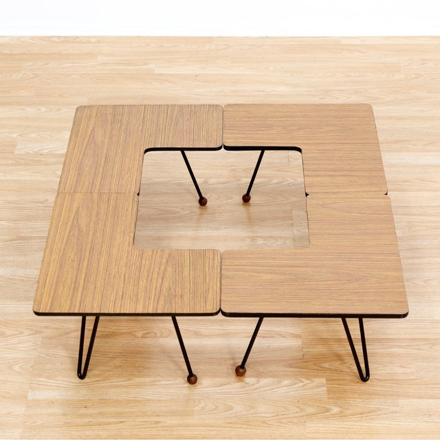 Wood 1960s Set of Four Vintage Modular Side Tables For Sale - Image 7 of 12