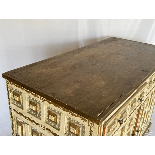 Late 19th Century Late 19th Century Anglo Indian Painted Cabinet For Sale - Image 5 of 18