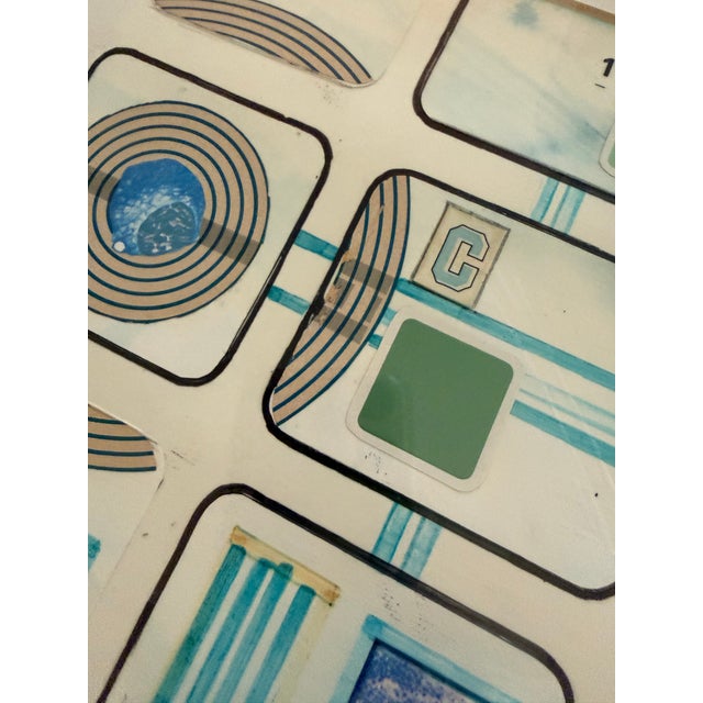 Off-white 1970s Framed David Welch Signed Mixed Media Collage: "Technical Study With Natural History Motifs" For Sale - Image 8 of 16