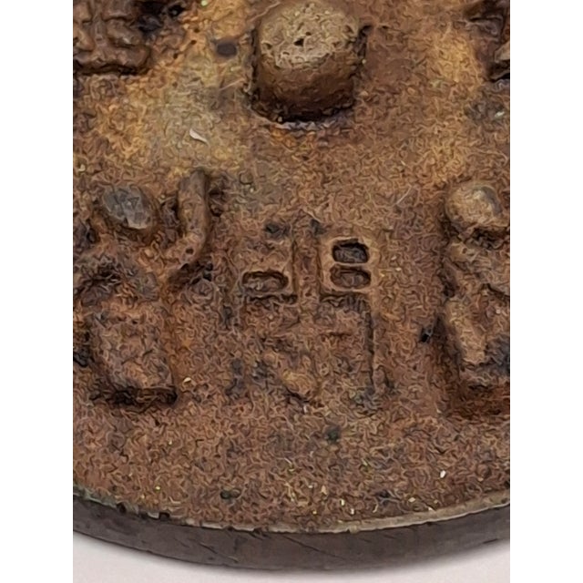Antique Chinese Bronze Mirror Song Dynasty "5 Sons 2 Daughters" Blessing 3" For Sale - Image 13 of 16