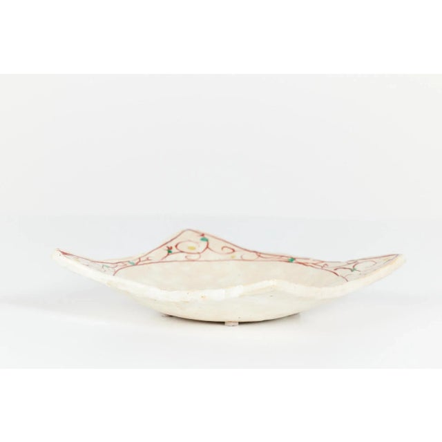 Ceramic Glazed Square Plate With Hand Painted Designs For Sale - Image 4 of 12
