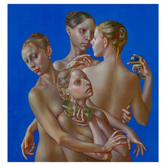 Normunds Braslinsh, Girls and Vine, 2021, Oil on Canvas For Sale