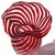 Mid-Century Modern Vintage Murano AVeM Swirling Ruby Red Clear Stripes Italian Art Glass Ruffle Rim Footed Flower Vase For Sale - Image 3 of 8