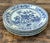 Chinoiserie Vintage Asian Blue Flow Glazed Ceramic Plates - Set of 4 For Sale - Image 3 of 8