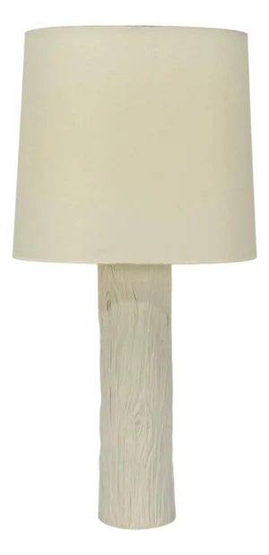 American Modern, Plaster, Faux Bois Table Lamp, Usa, 1970s
