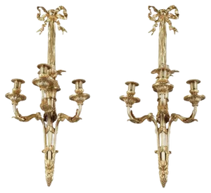 Large Louis XVI Style Wall Sconces, Set of 2