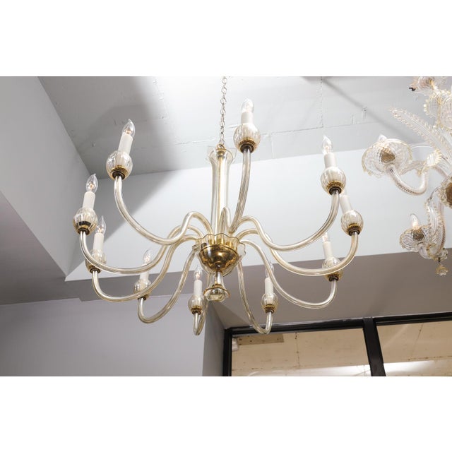 1960s 10-Light Venetian Glass Chandelier - Italy For Sale - Image 17 of 18